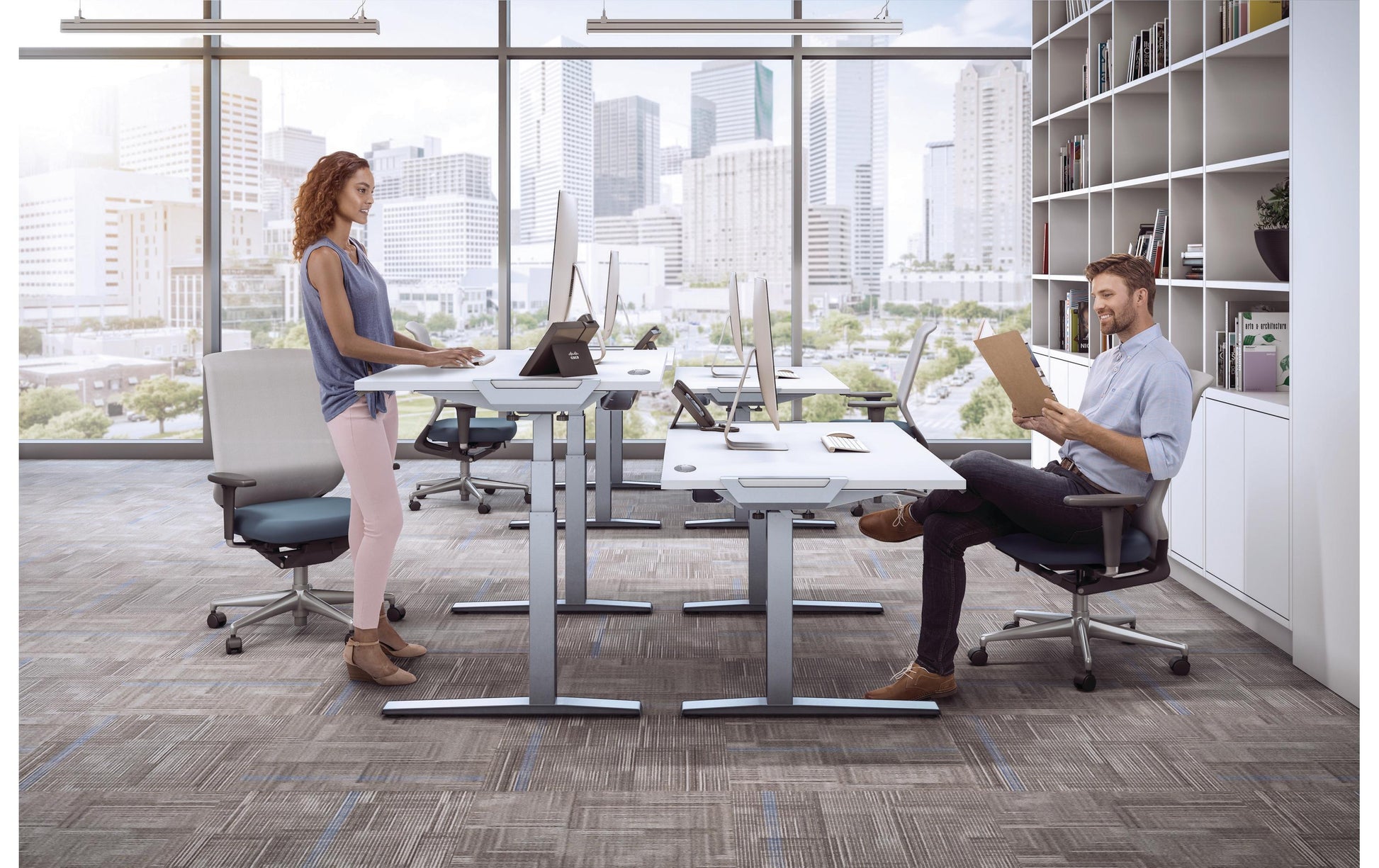 Fellowes Tischplatte – 180 × 80 × 2,5 cm – weiss – für Levado, Cambio