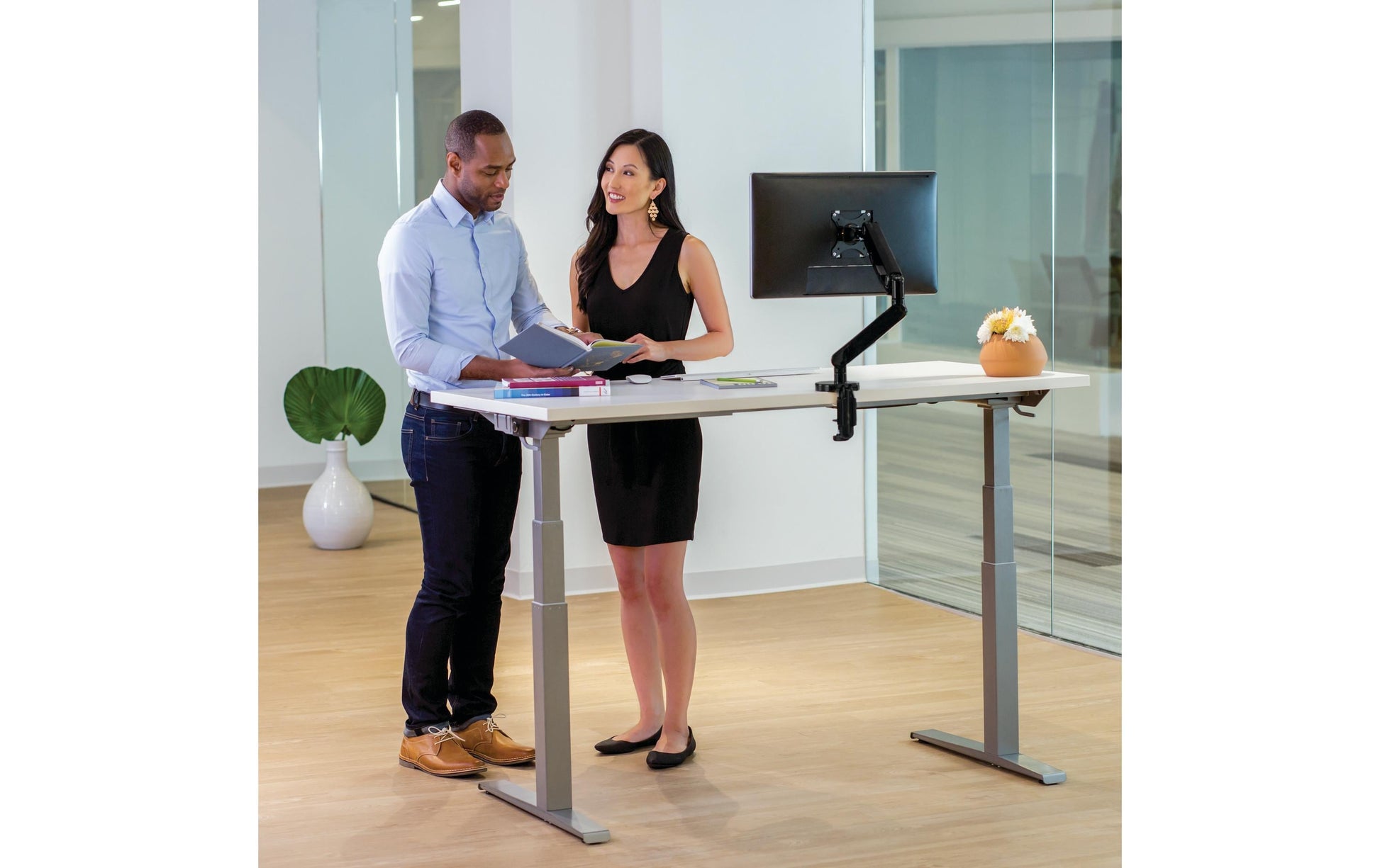 Fellowes Tischplatte – 160 × 80 × 2,5 cm – Walnuss – für Levado, Cambio