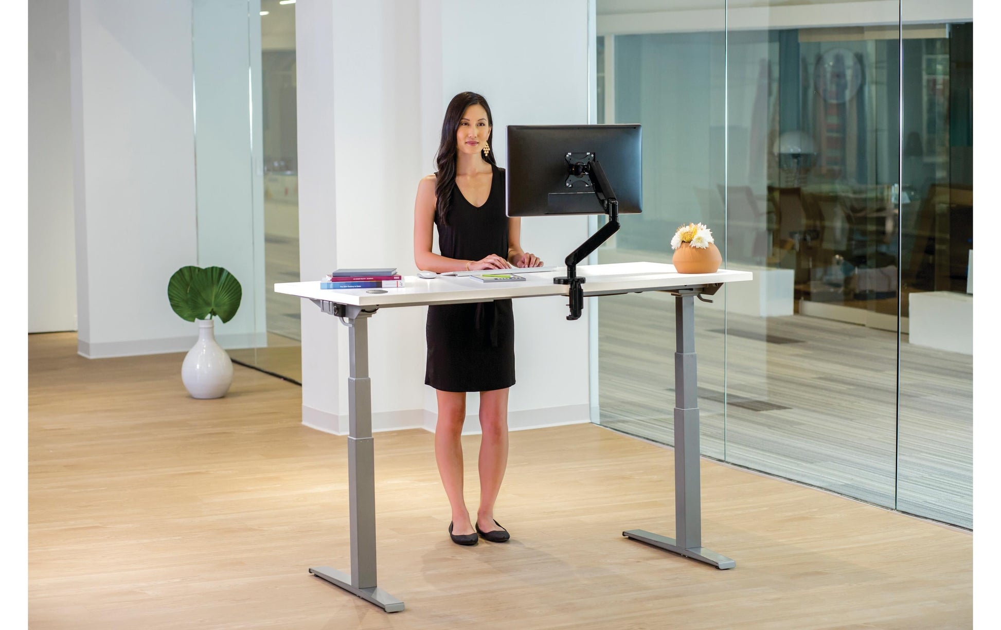 Fellowes Tischplatte – 160 × 80 × 2,5 cm – Walnuss – für Levado, Cambio