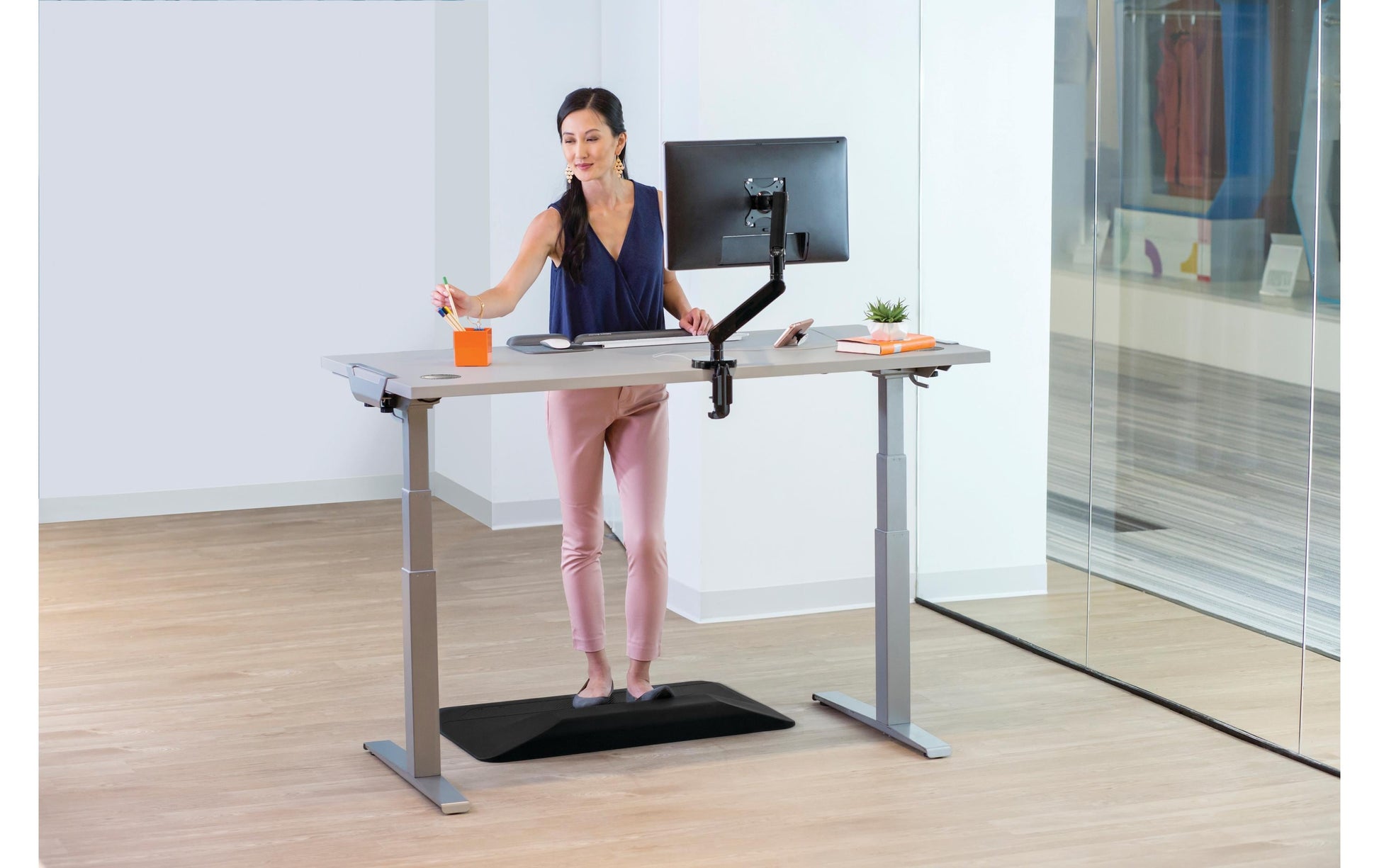 Fellowes Tischplatte – 140 × 80 × 2,5 cm – Eiche – für Levado, Cambio