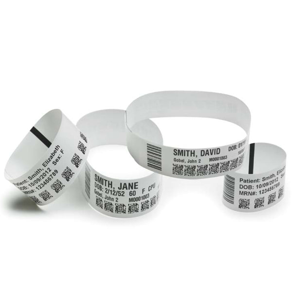 Zebra Armbandetiketten Ultrasoft, 25 mm × 279 mm, selbstklebend, 6 Rollen (175 Stk./Rolle)