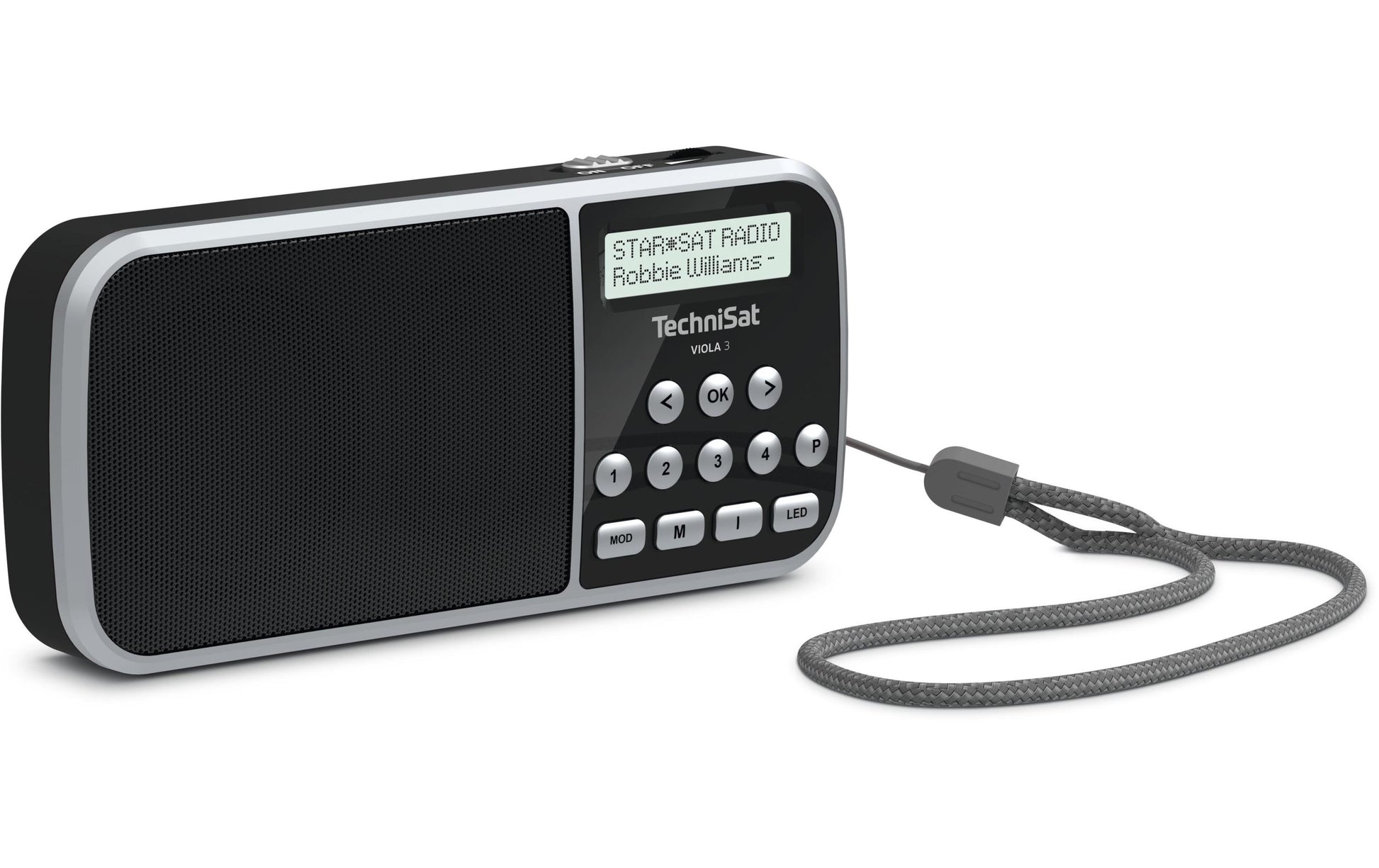 TechniSat Viola 3 – Tragbares DAB+ Radio, UKW, 10 h Akku – Schwarz