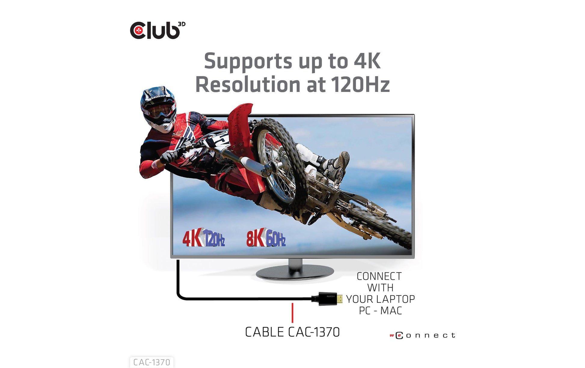 CLUB3D HDMI Kabel HDMI 2.1 8K 60 Hz – 1,5 m – ARC