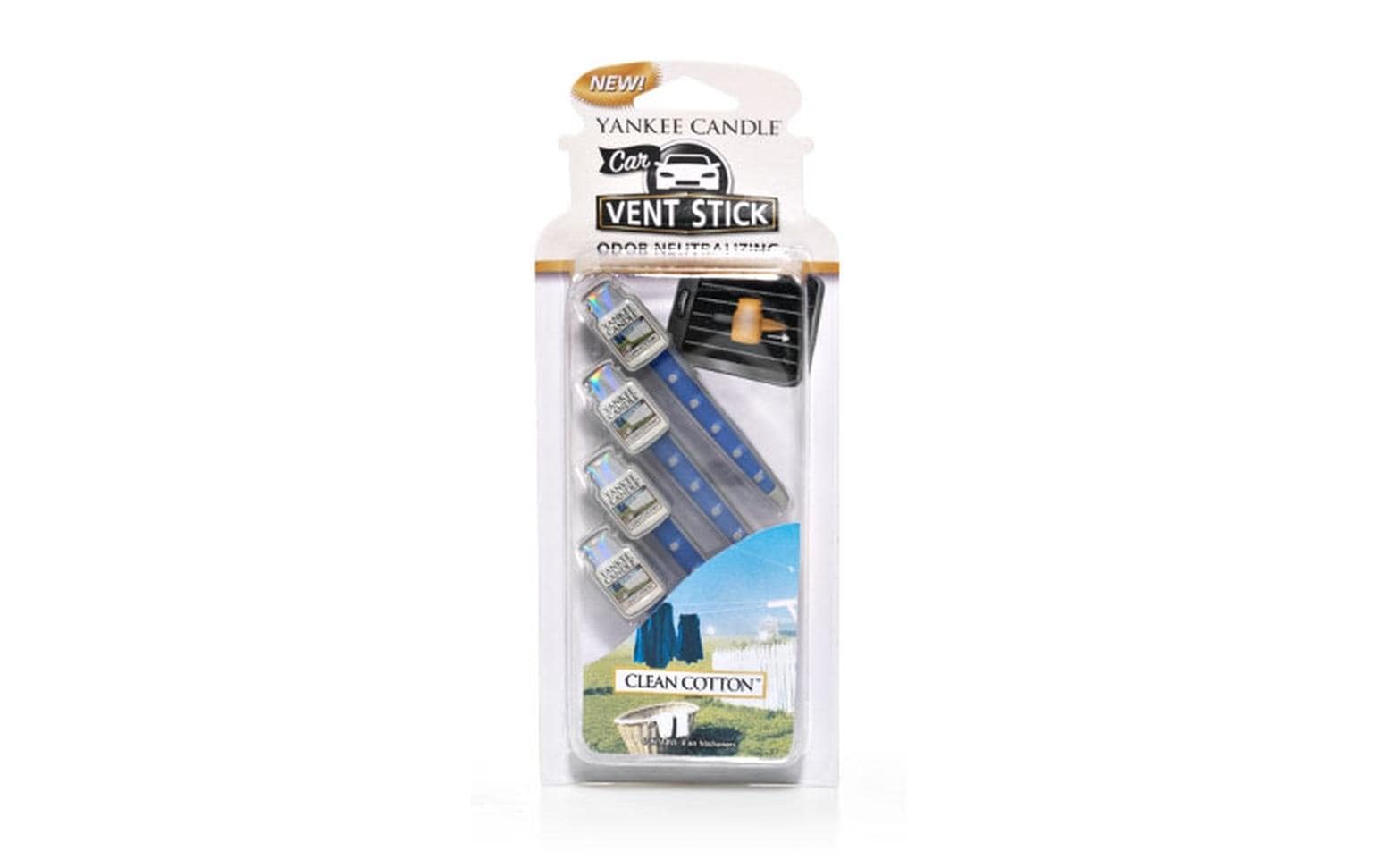 Yankee Candle Lufterfrischer Clean Cotton – für Innenraum – anklippbar