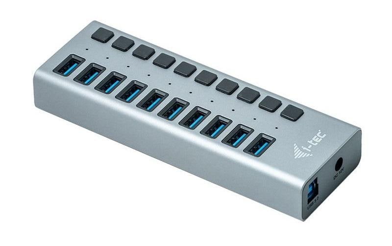 i-tec Ladegerät – 48 W, 10× USB-A, mit externem Netzteil – für Tablets, Notebooks, Ultrabooks und mehr
