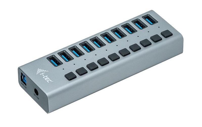 i-tec Ladegerät – 48 W, 10× USB-A, mit externem Netzteil – für Tablets, Notebooks, Ultrabooks und mehr