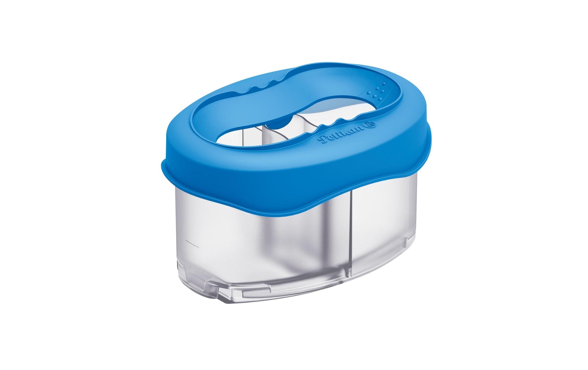 Pelikan Wasserbox Space+, mit Deckel, 2 Fächer, Pinselhalter, blau, transparent, 1 Stück