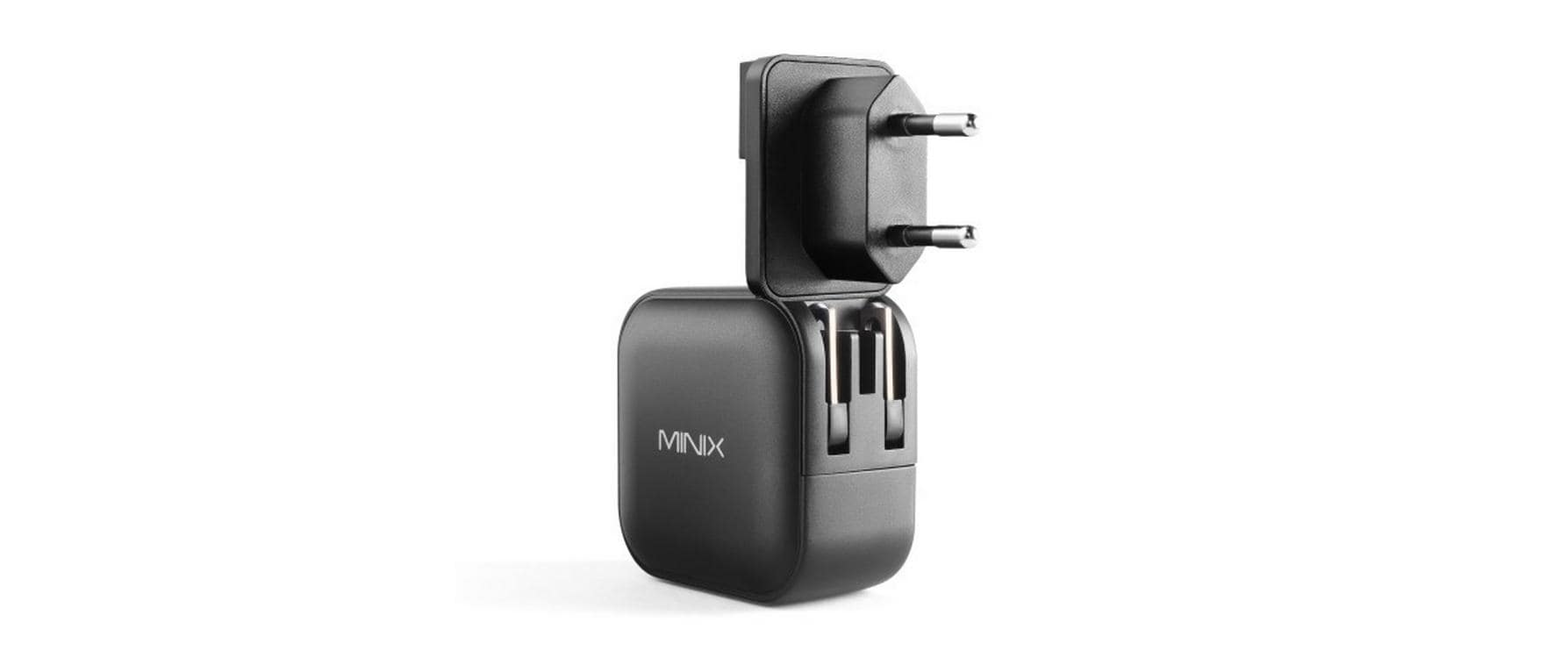MINIX NEO P1 Netzteil – 65 W, 2× USB-C + 1× USB-A, PD, QC, GaN – für Smartphones, Tablets