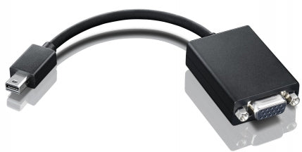 Lenovo 03X6402 Adapter Mini DisplayPort zu VGA – 1920 × 1200, 0,172 m, für ThinkPad X1, Schwarz