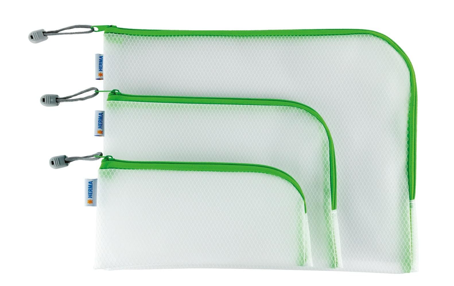 HERMA Reissverschlusstasche – 110 × 230 mm, Kunststoff, Grün – 1 Stück