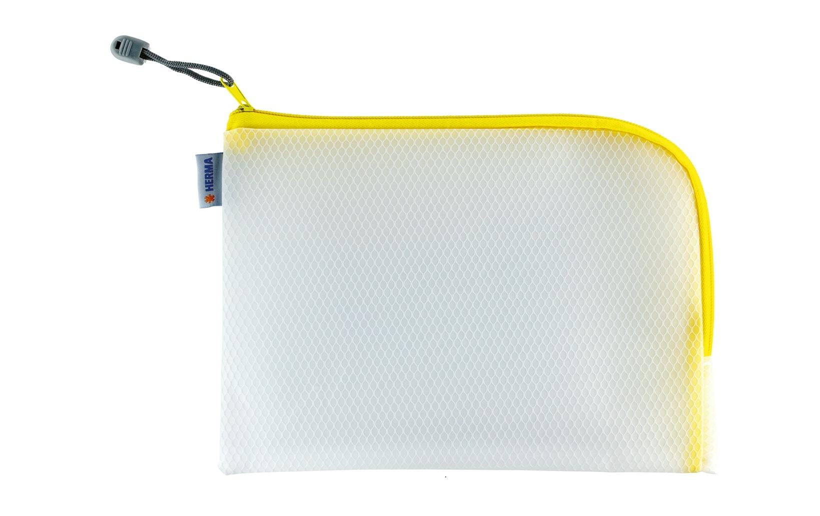 HERMA Reissverschlusstasche – 260 × 200 mm, Kunststoff, Gelb – 1 Stück