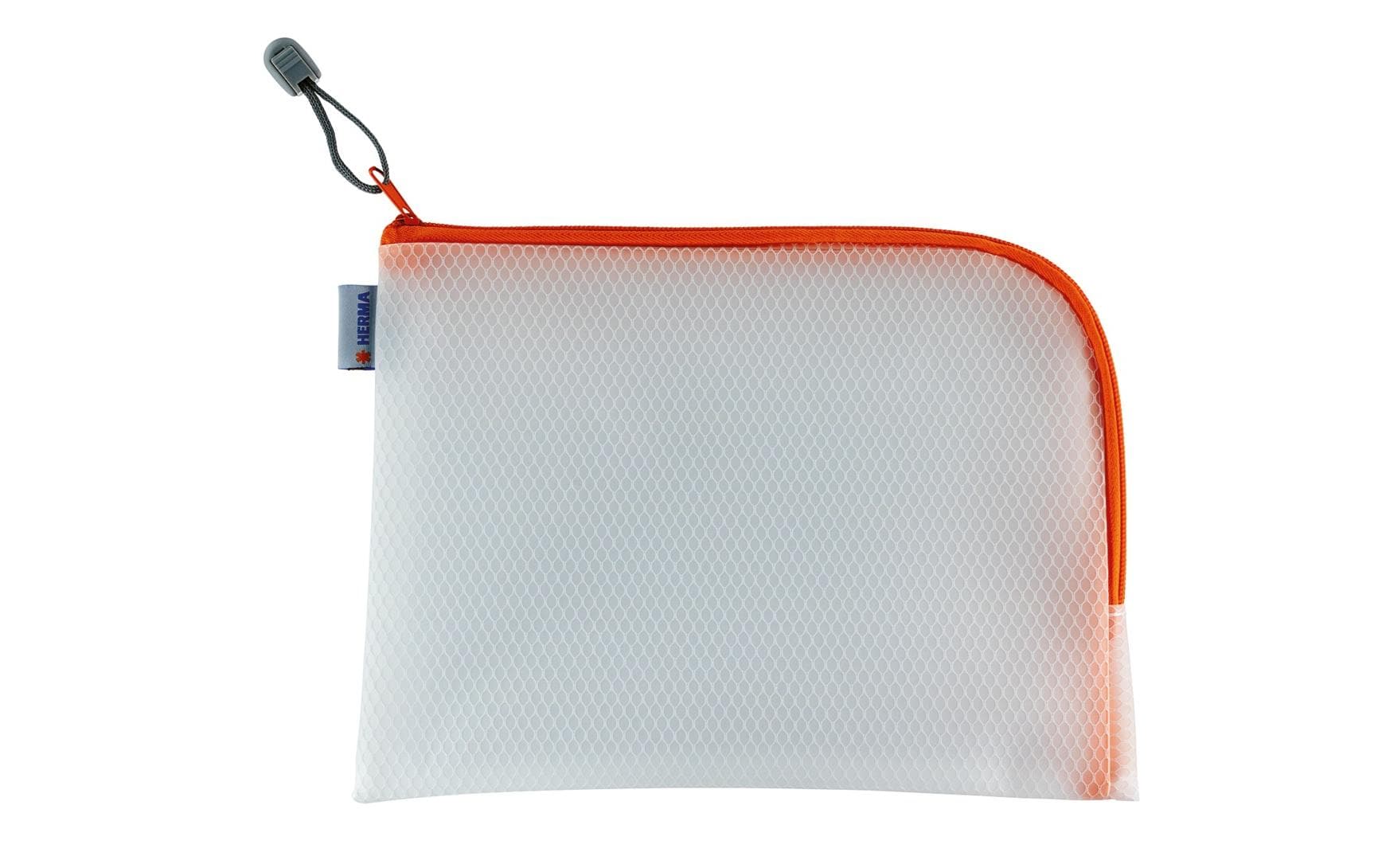 HERMA Reissverschlusstasche – 260 × 200 mm, Kunststoff, Orange – 1 Stück