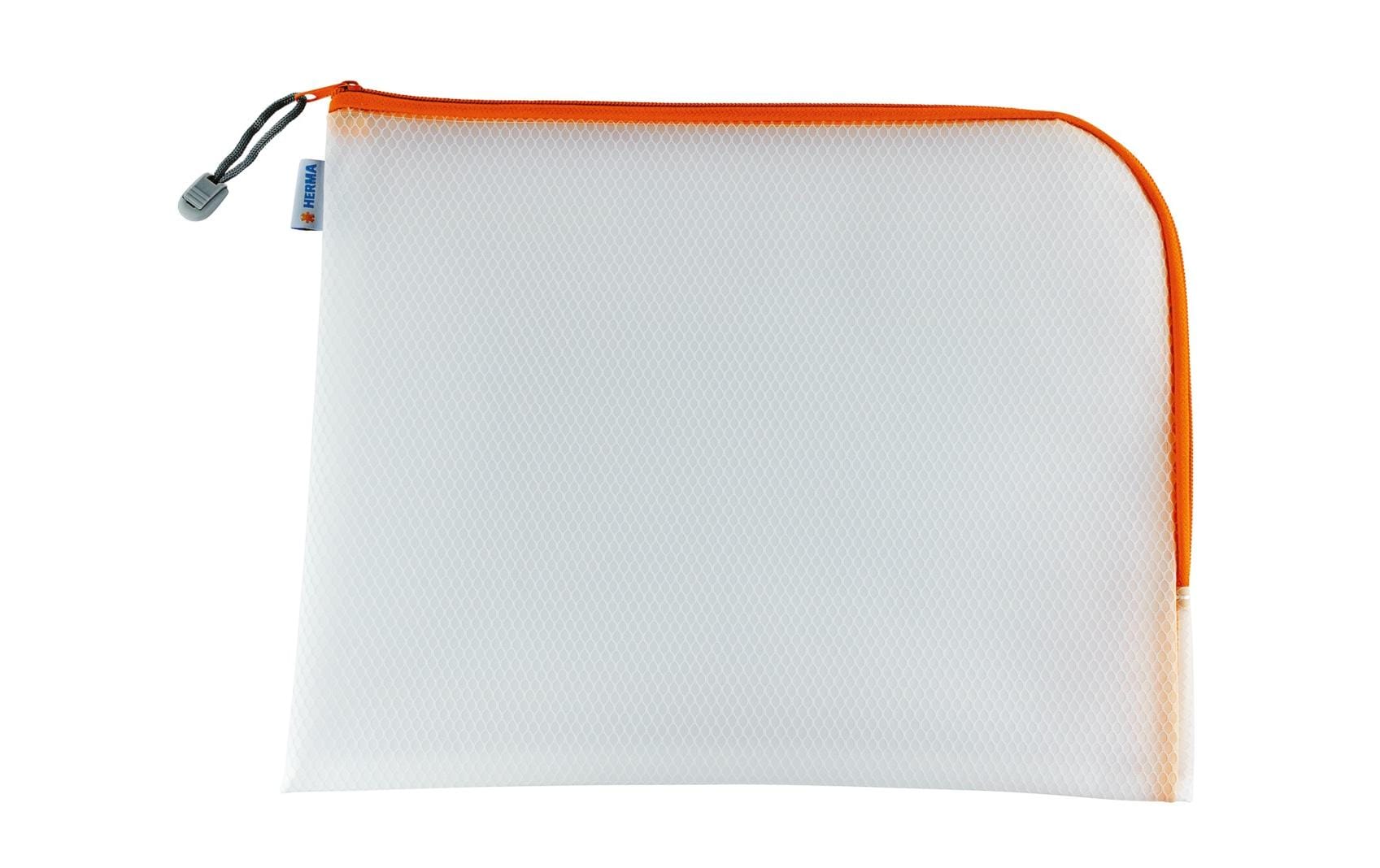 HERMA Reissverschlusstasche – Orange – Kunststoff – 36,0 × 28,0 × 0,7 cm