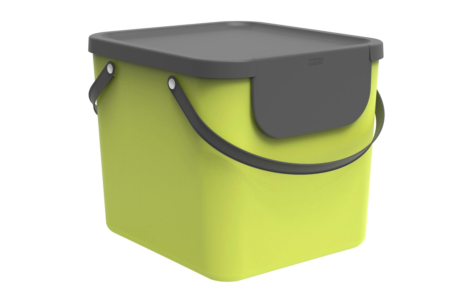 Rotho Recyclingbox Albula – 40 l – Recycling-Kunststoff, rechteckig – Hellgrün