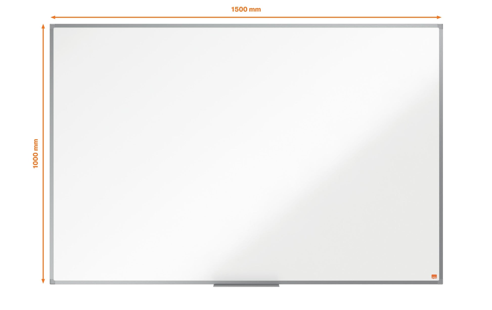 Nobo Whiteboard – 147,4 × 96,4 cm, Melamin, Aluminiumrahmen, Wandmontage