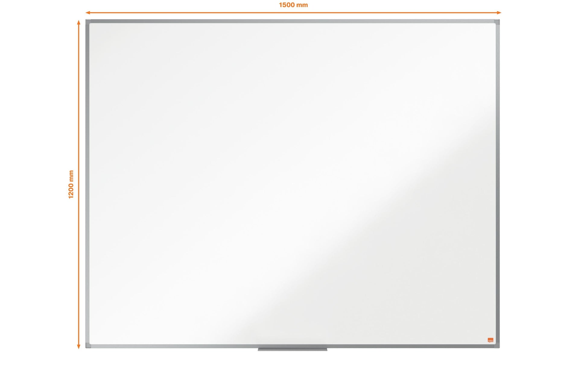 Nobo Whiteboard – 150 × 120 cm, Aluminiumrahmen, Wandmontage, inkl. Stiftablage