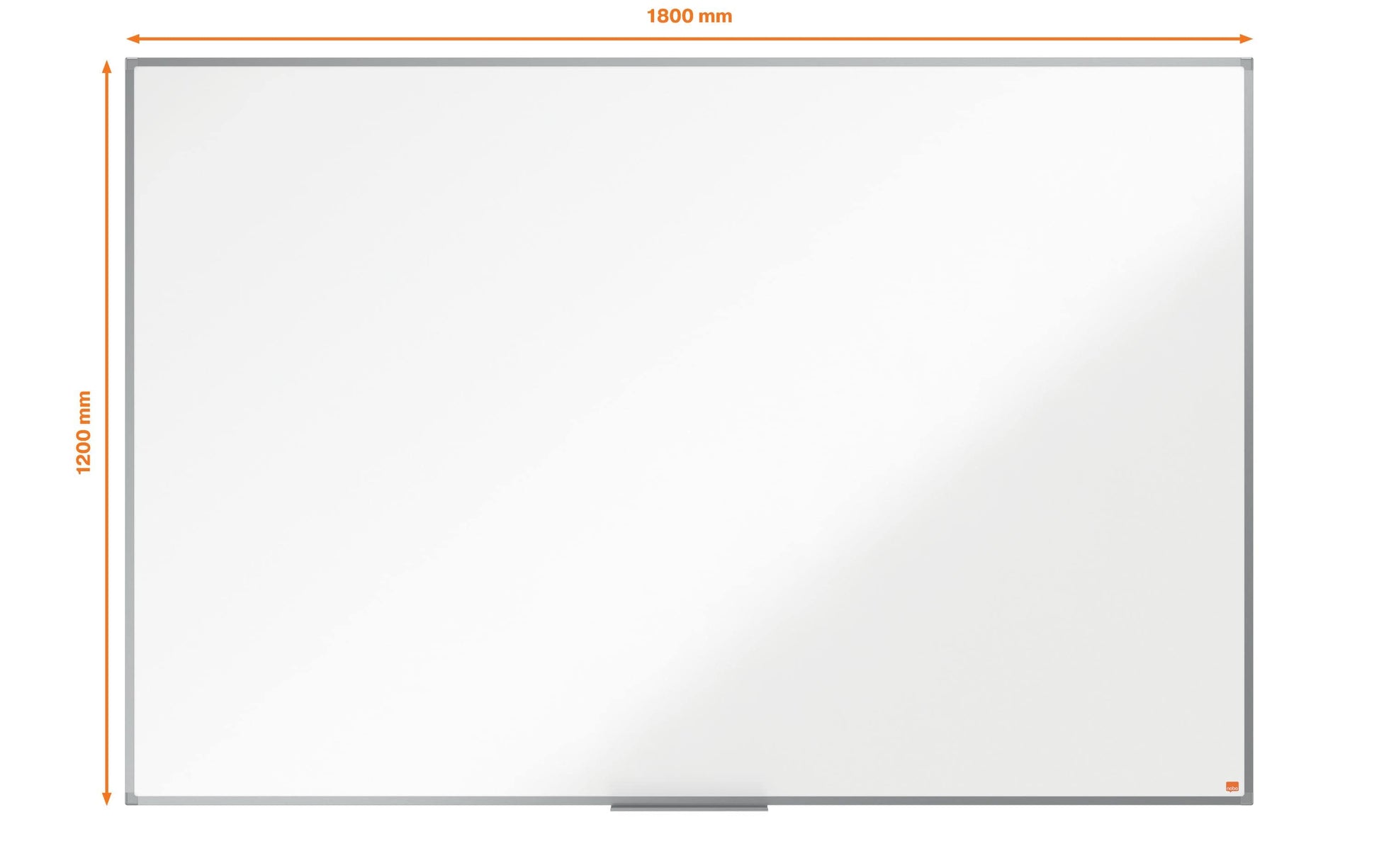 Nobo Whiteboard – 180 × 120 cm, Emaille, Alu-Rahmen, Wandmontage, inkl. Stiftablage