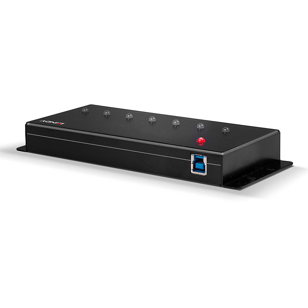 Lindy 43128 USB-Hub – USB 3.2 Gen 1, 7× USB-A