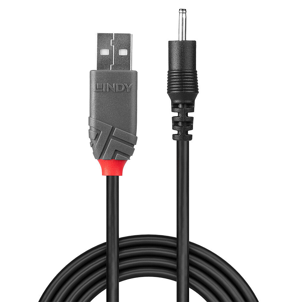 Lindy USB-A (Stecker) auf DC 2,5/0,7 mm (Stecker) Adapter – 1,5 m