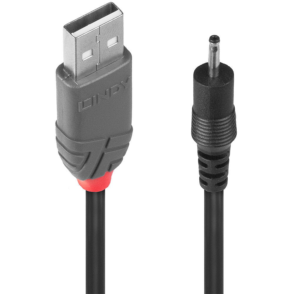 Lindy USB-A (Stecker) auf DC 2,5/0,7 mm (Stecker) Adapter – 1,5 m