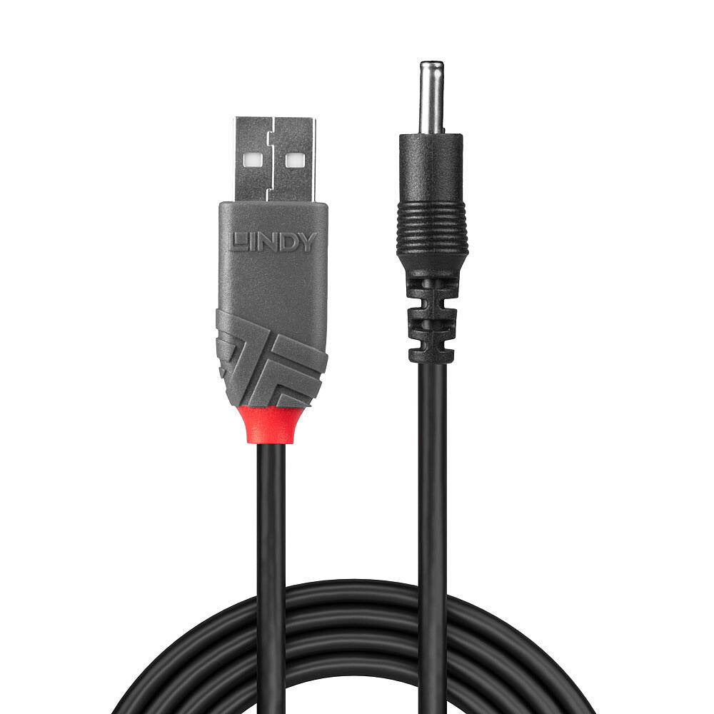 Lindy USB-A (Stecker) auf DC 3,5/1,35 mm (Stecker) Adapter, 1,3 m