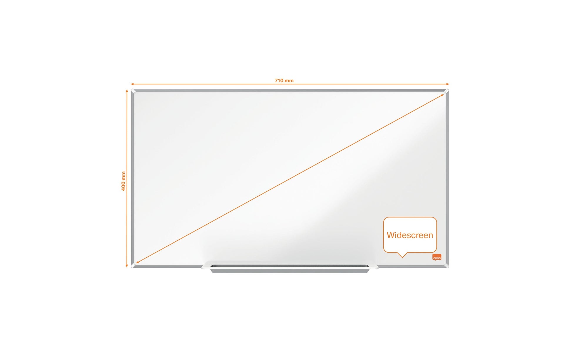 Nobo Whiteboard – 122,2 × 69,1 cm, lackierter Stahl, magnetisch