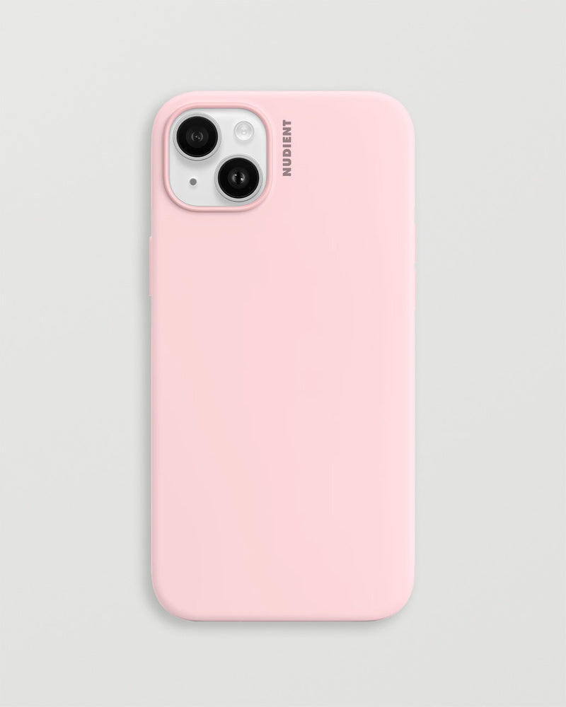 NUDIENT Backcover – für Apple iPhone 14 Plus, MagSafe, Mikrofaser+Silikon, Pink