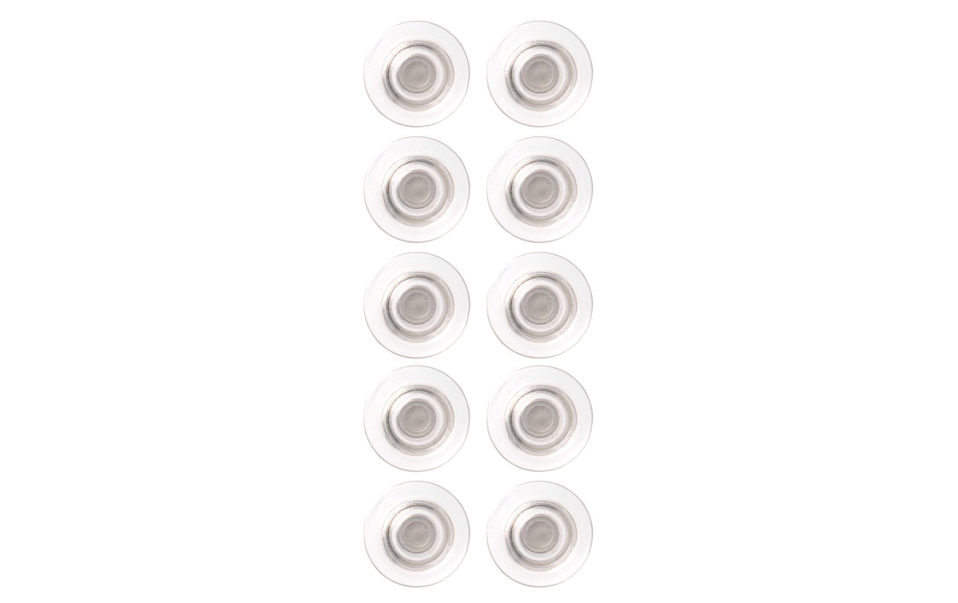 Nobo Magnet, Ø 32 mm × H 9 mm, Haftkraft 2 kg, Transparent – 10-teilig – für Whiteboards