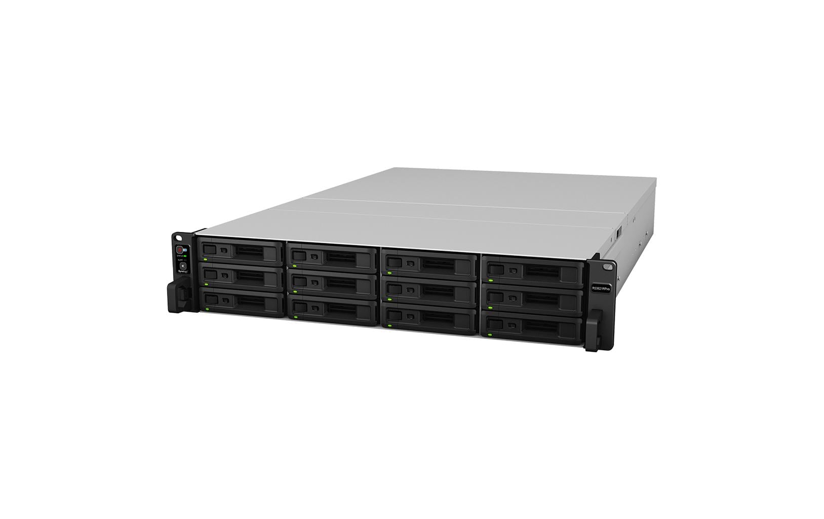 Synology RS3621RPxs – 12-Bay Rack 2U NAS – Intel Xeon D-1531, 8 GB RAM, redundantes Netzteil