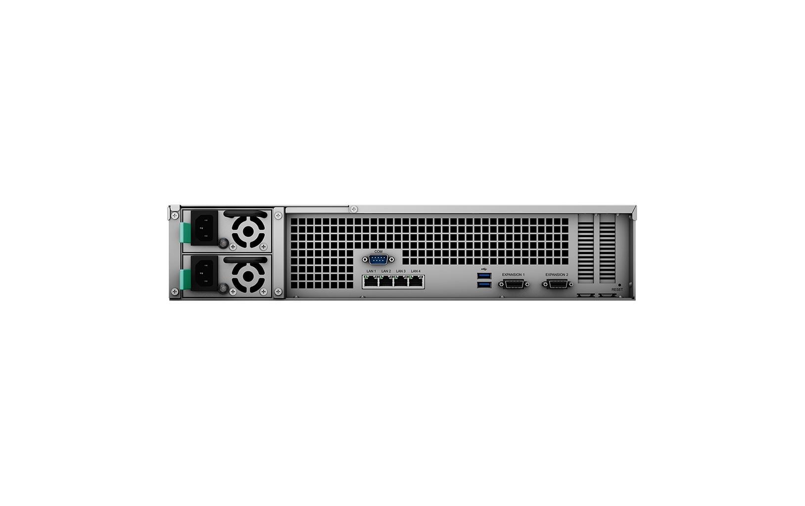 Synology RS3621RPxs – 12-Bay Rack 2U NAS – Intel Xeon D-1531, 8 GB RAM, redundantes Netzteil