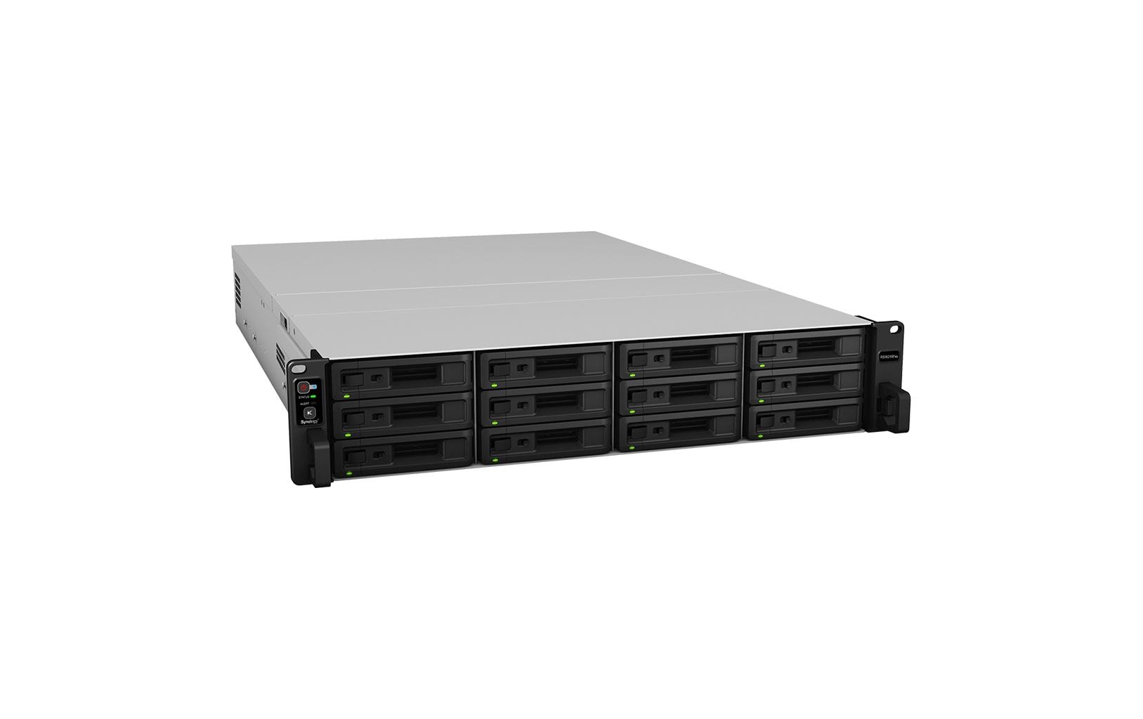 Synology RS3621RPxs – 12-Bay Rack 2U NAS – Intel Xeon D-1531, 8 GB RAM, redundantes Netzteil