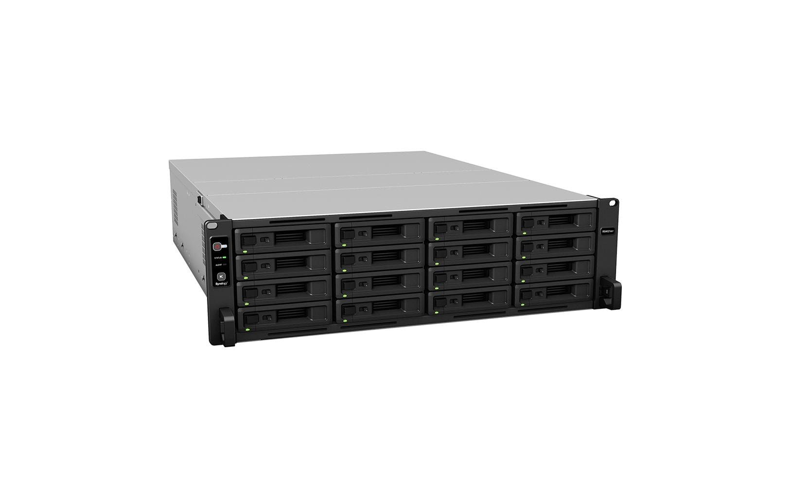 Synology RS4021xs+ – 16-Bay Rack 3U NAS – Intel Xeon D-1541, 16 GB RAM, 10GbE, redundantes Netzteil