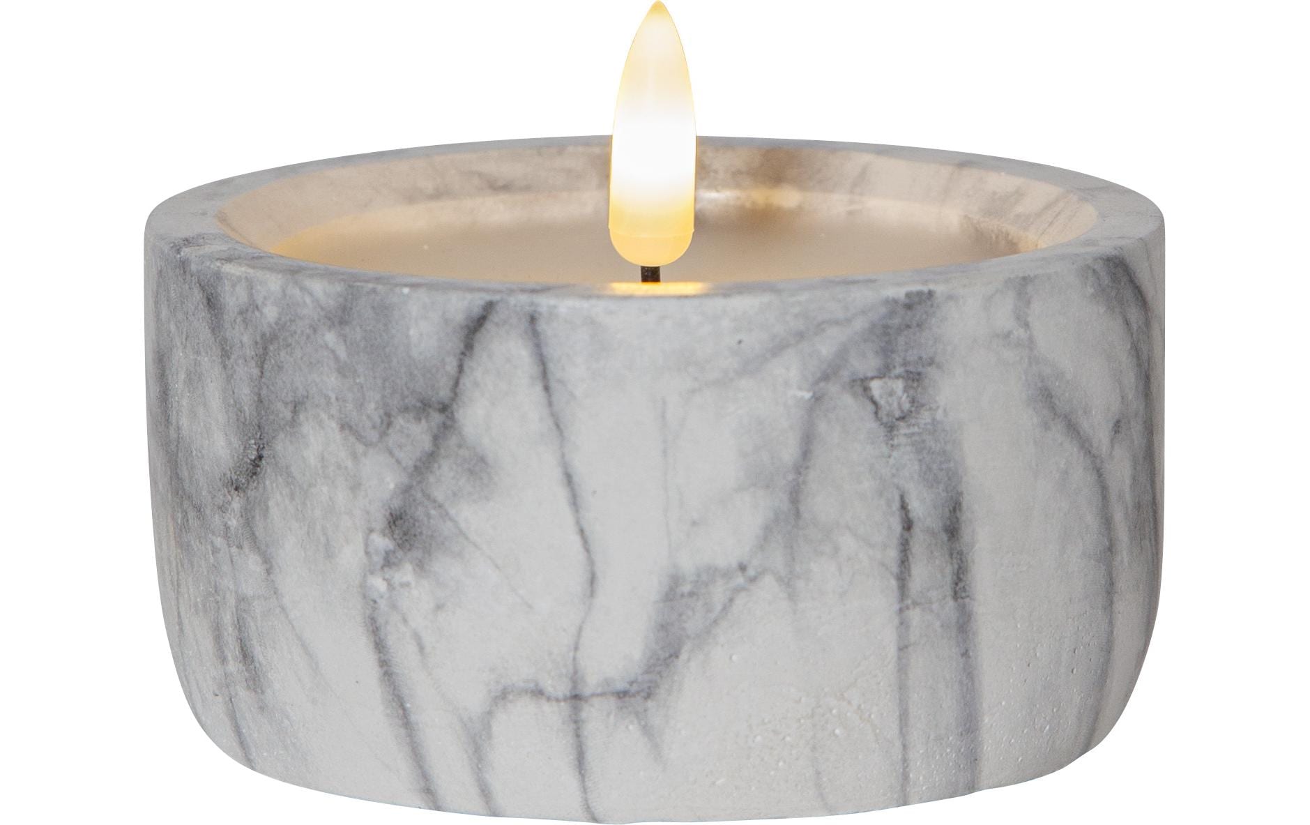 Star Trading Dekolicht – Ø 10 × 7,5 cm, 0,03 W, Warmweiss, Grau, Timer, Flackernd