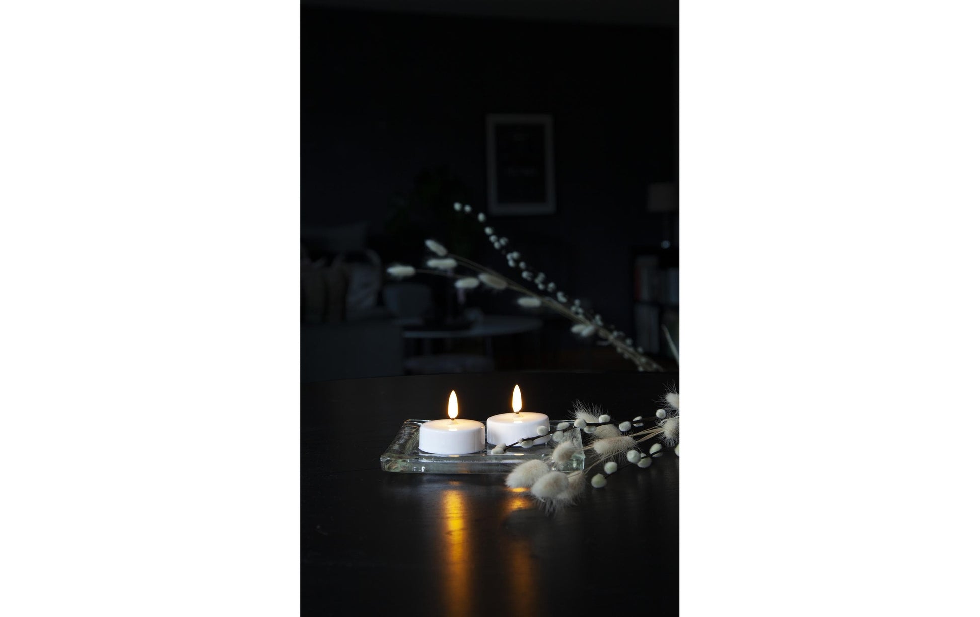 Star Trading LED-Teelicht Flamme – 2er Pack, Ø 5,8 × 5,5 cm, 0,03 W, Warmweiss, Timer