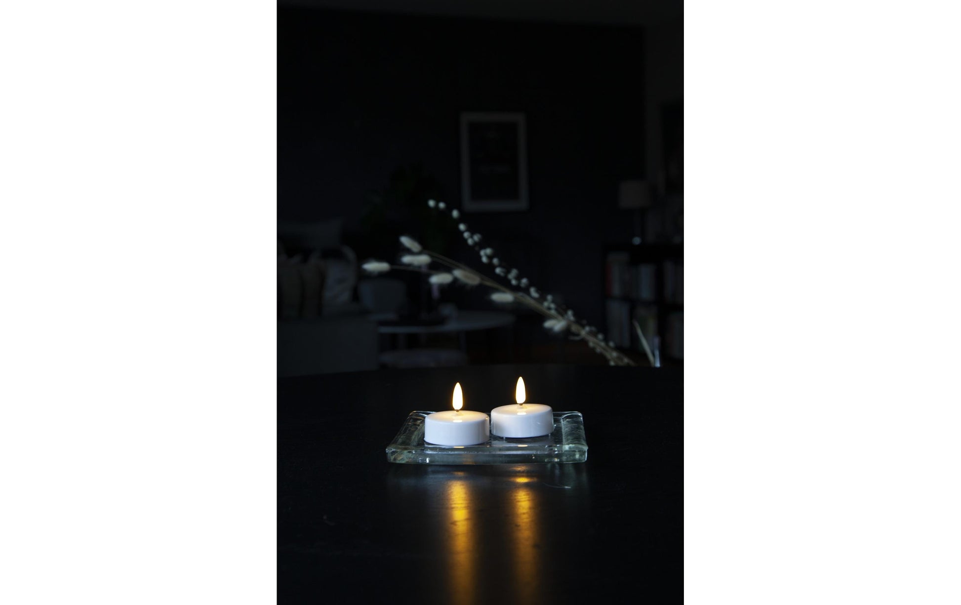 Star Trading LED-Teelicht Flamme – 2er Pack, Ø 5,8 × 5,5 cm, 0,03 W, Warmweiss, Timer