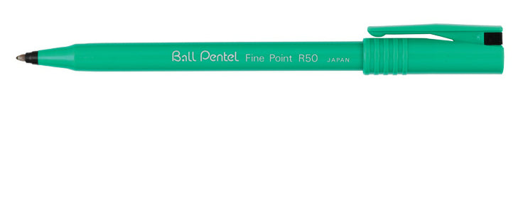 Pentel Ball Fine – Tintenroller, mit Kappe, 0,8 mm, Schwarz