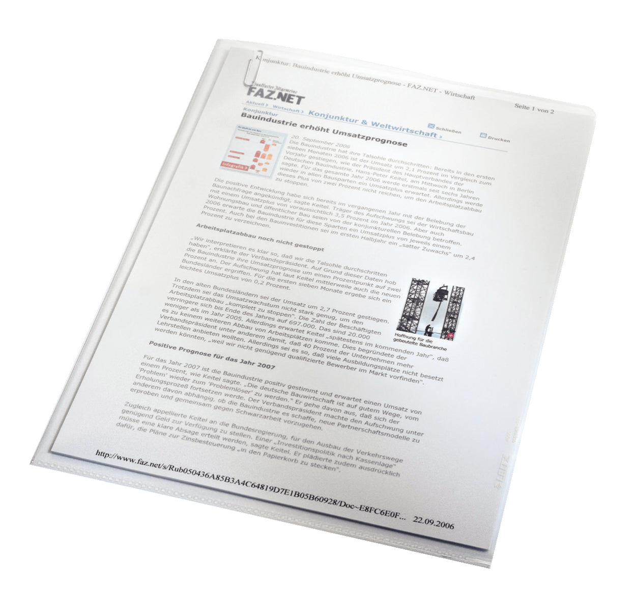 Leitz Sichtmappe A4 – transparent, Polypropylen, 100er-Pack