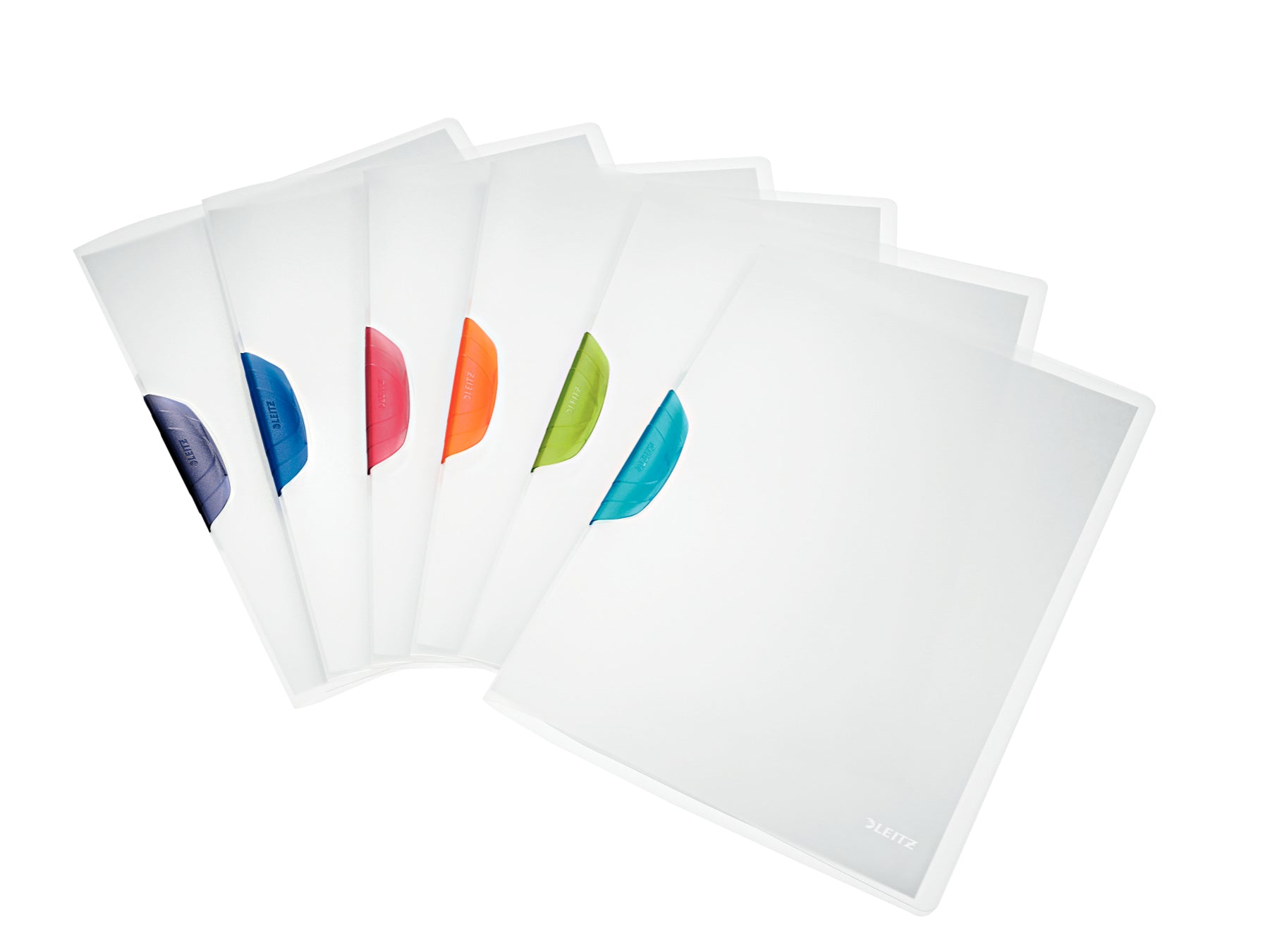 Leitz Klemmhefter für A4, Polypropylen (PP), mehrfarbig/sortiert – transparenter Vorderdeckel – 1 Stk