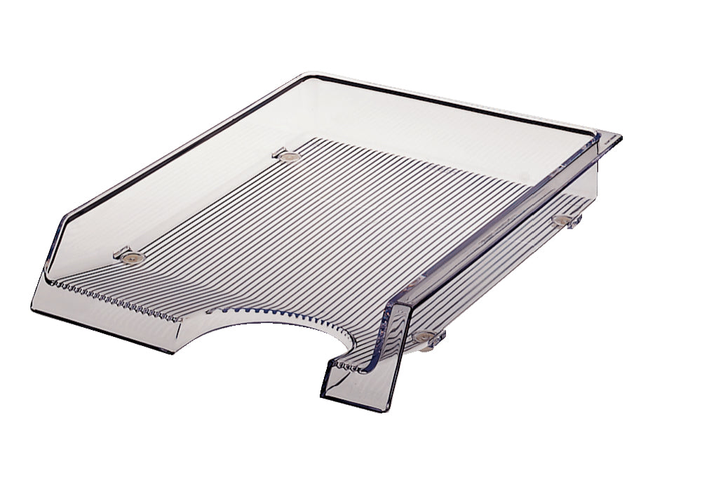 Leitz Briefkorb – mit Griffausschnitt, mit Beschriftungsfeld, glänzend, transparent, B 280 × H 60 × T 365 mm