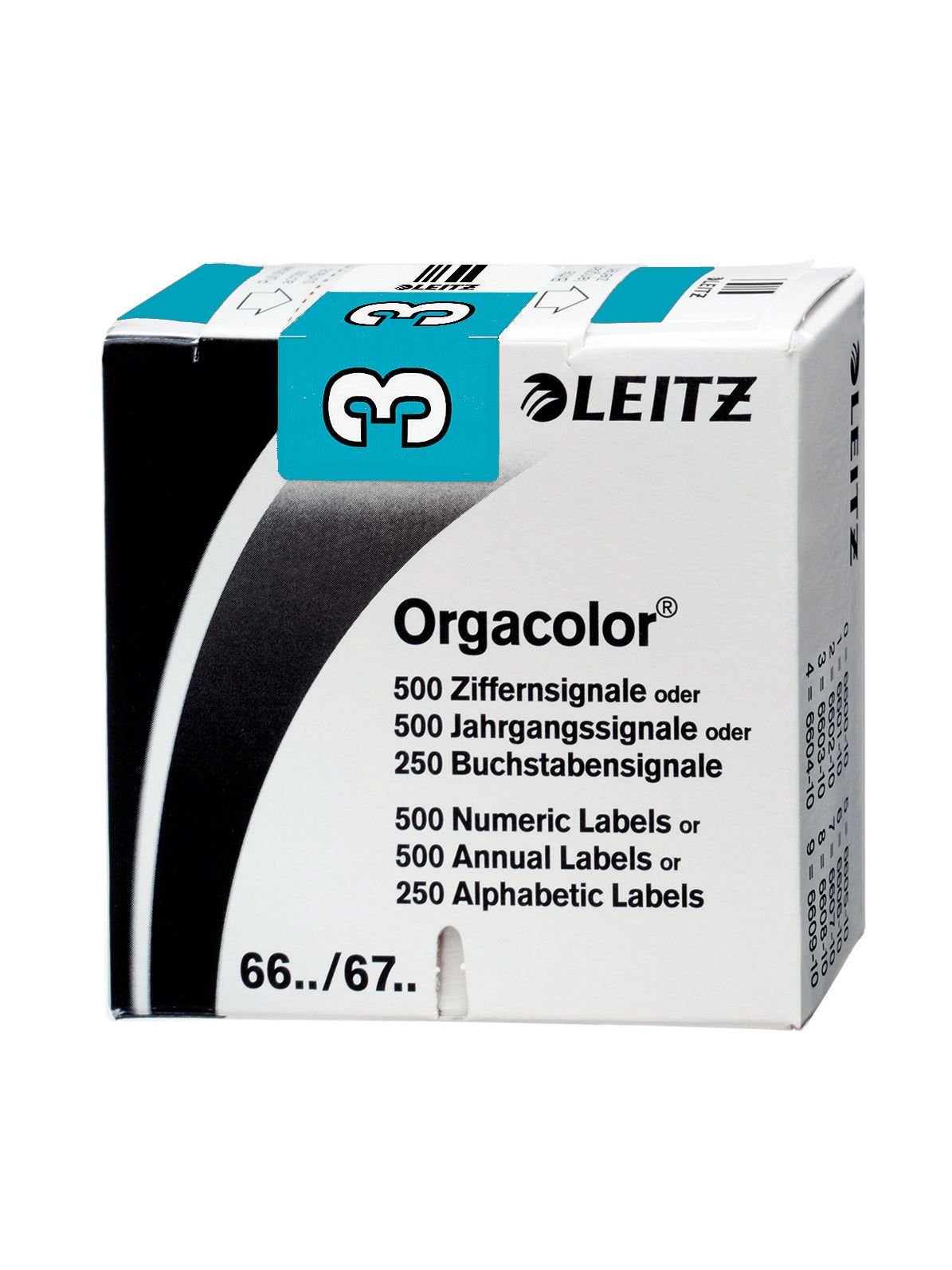 Leitz Orgacol Schuletiketten – Motiv Blau – Abgerundete Ecken, Permanent Haftend