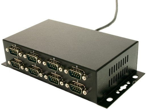 EXSYS EX-1338HMV USB-zu-8× RS-232 Adapter – 8× 9-pol. D-Sub RS-232, USB 2.0, 2 m – für Windows, Linux, Mac OS