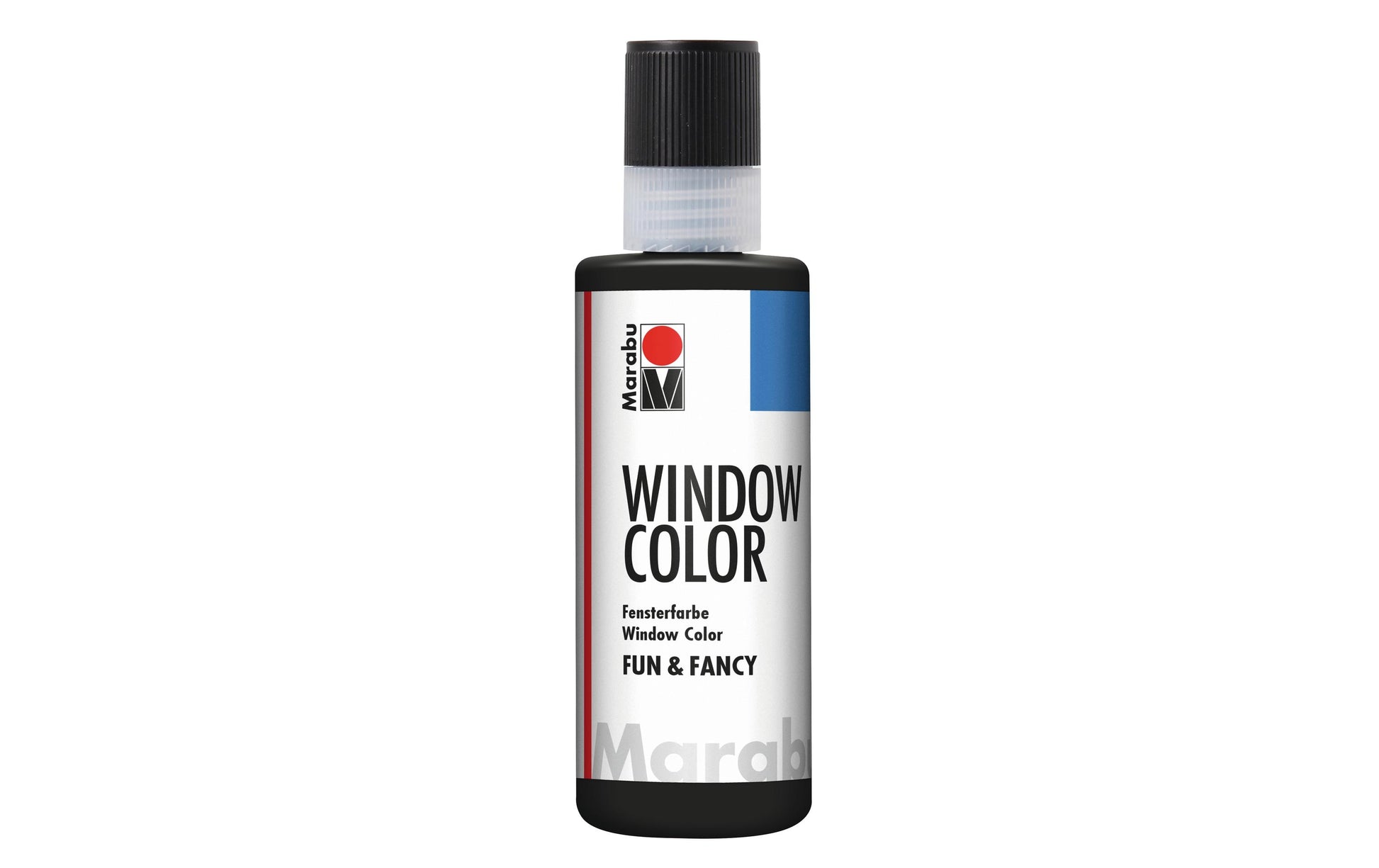 Marabu Fun & Fancy – Fenstermalfarbe – Schwarz, 80 ml, für Glas & Porzellan