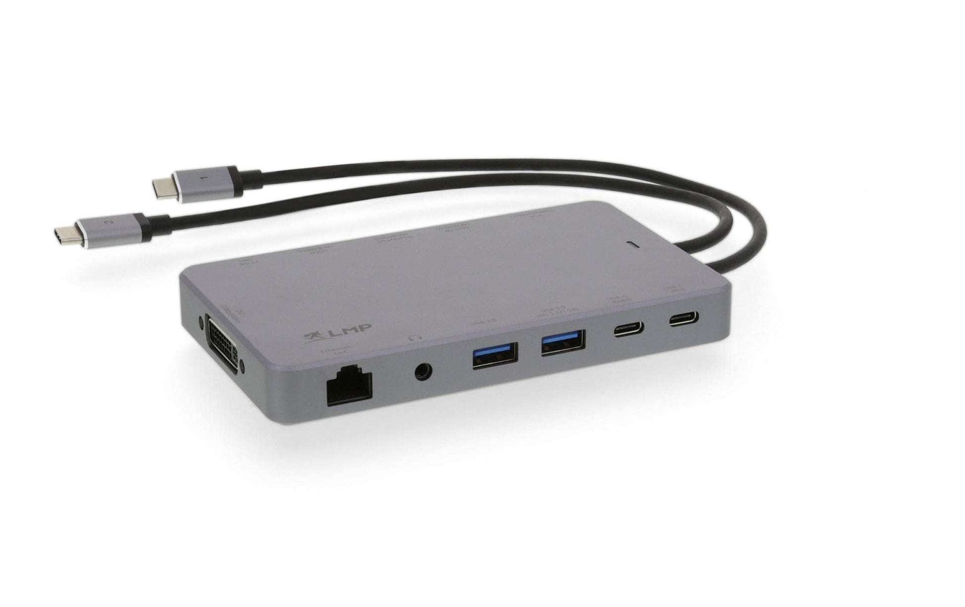 LMP Display 2 Dockingstation – USB-C, 2× DP, 2× HDMI, 2× USB-A, 2× USB-C, 100 W PD, GbE, für Mac (2016–20)