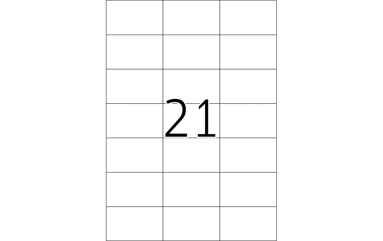 HERMA Etiketten, 70 mm × 42 mm, weiss, Papier, permanent, 2100 Etiketten