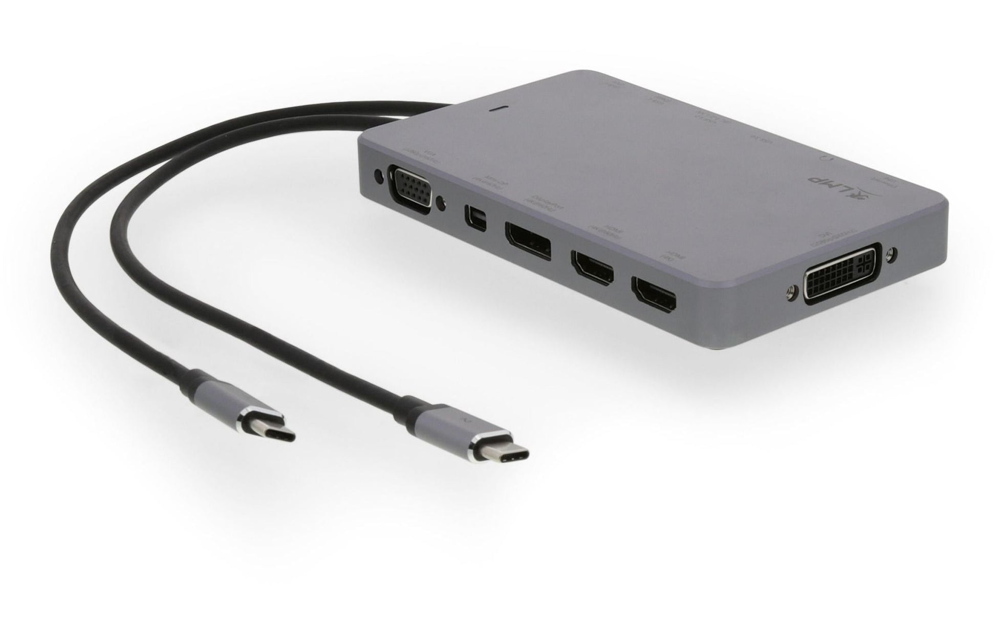 LMP Display 2 Dockingstation – USB-C, 2× DP, 2× HDMI, 2× USB-A, 2× USB-C, 100 W PD, GbE, für Mac (2016–20)