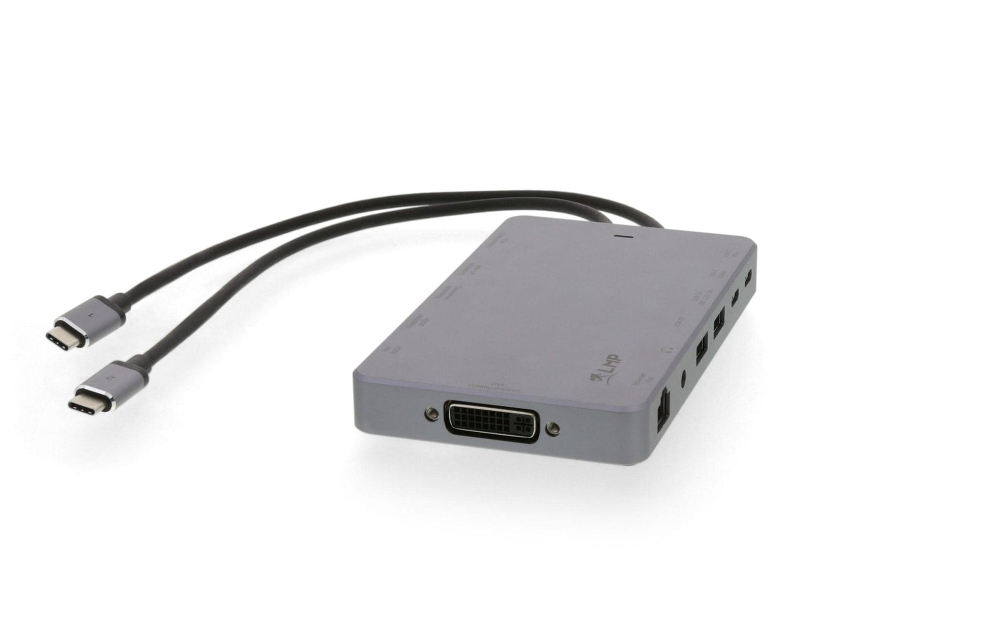 LMP Display 2 Dockingstation – USB-C, 2× DP, 2× HDMI, 2× USB-A, 2× USB-C, 100 W PD, GbE, für Mac (2016–20)