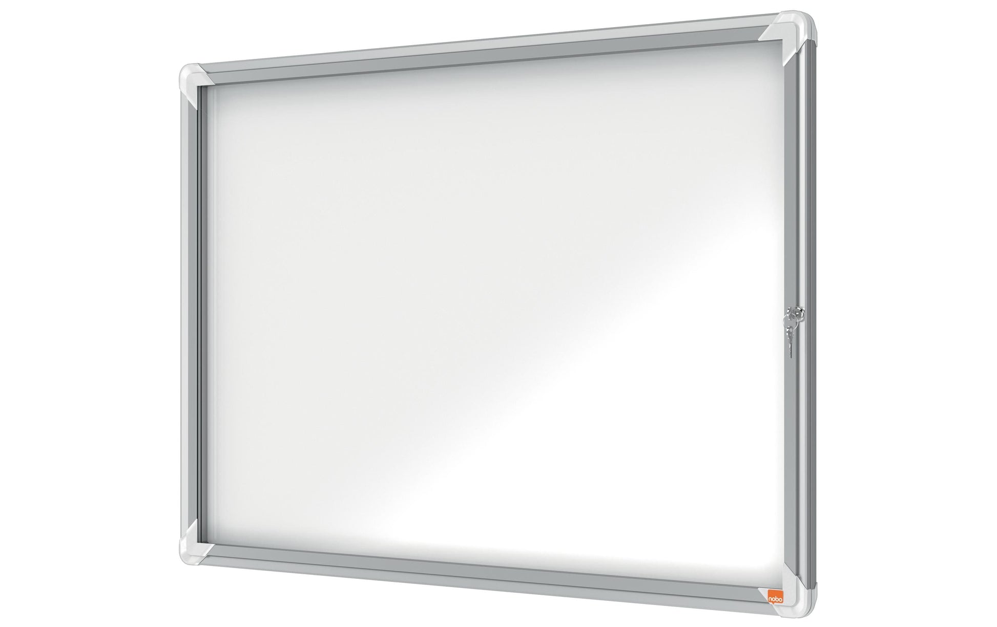 Nobo Schaukasten, 8 × A4 – Aluminium, Glas, abschliessbar, magnethaftend, 92,3 × 66,7 × 4,3 cm
