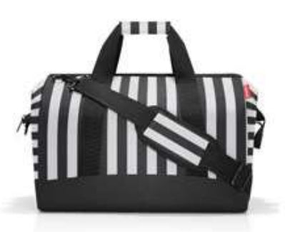 Reisenthel allrounder L – Umhängetasche, 30 l, Polyester, Schwarz/Weiss, 48 × 39,5 × 29 cm