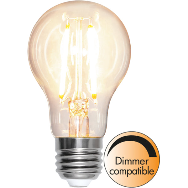 Star Trading LED-Leuchtmittel E27 A60 – Warmweiss 2700 K, 1000 lm, 8 W – IP20 – 10 Stk. – Transparent, Glas