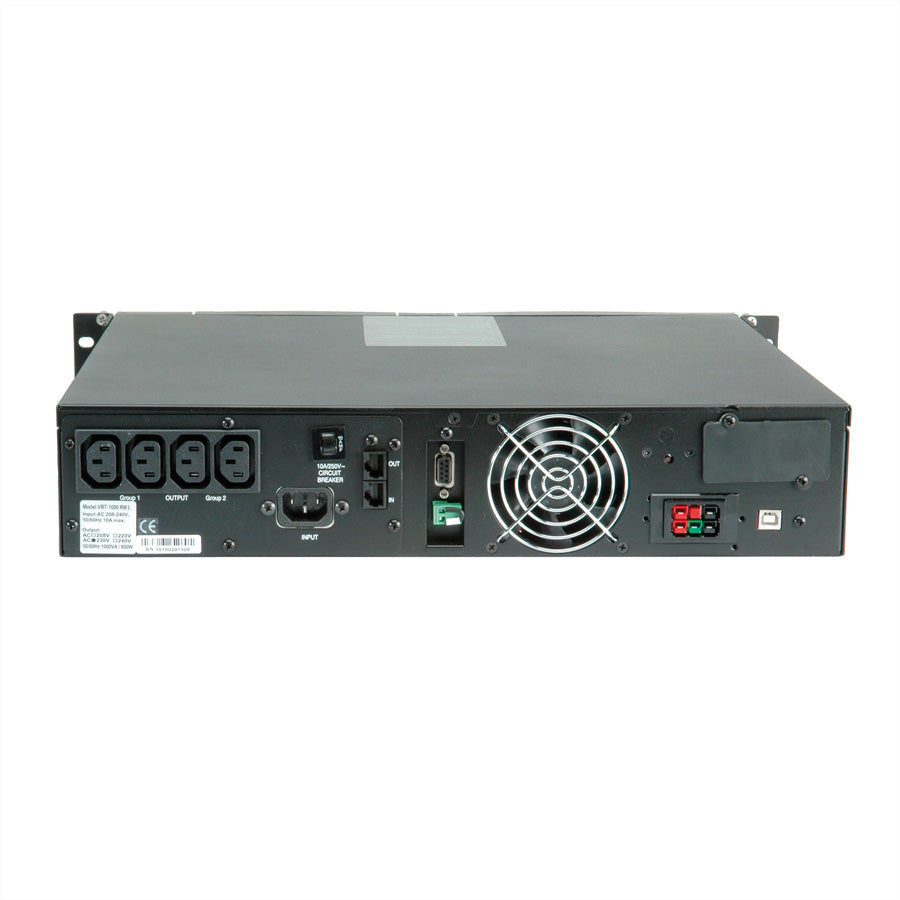 ROLINE ProSecure III 1000 RM2HE USV 1 kVA/900 W Online – 19" Rack, 2U – C13×4, Eingang IEC C14